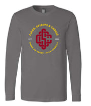Cigar, Spirits & Cardio Men's Logo Long Sleeve Flint Grey Spark
